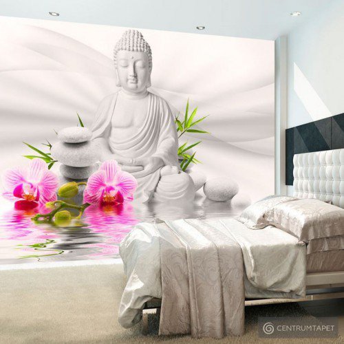 Fototapeta Budda i orchidee b-A-0011-a-b