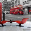 Fototapeta 100404-6 Londyn: czerwony autobus i budka telefoniczna