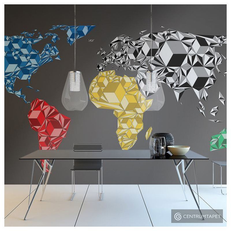 Fototapeta 10040910-54 Map of the World - colorful solids