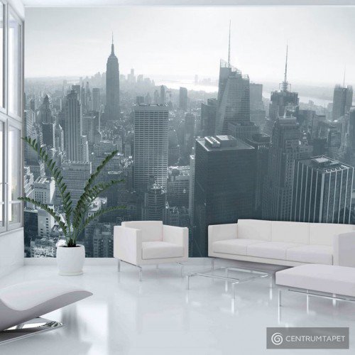 Fototapeta 100404-5 Czarno-biała panorama Nowego Jorku