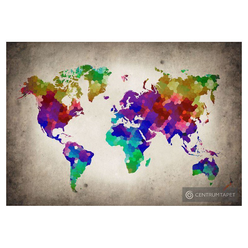 Fototapeta 10009 Młodzieżowa mapa świata