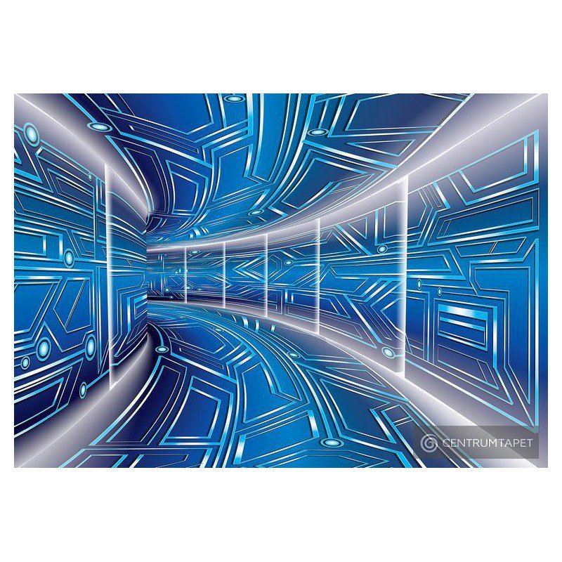 Fototapeta 10073 Niebieski tunel 3D Fototapeta 10073 Niebieski tunel 3D