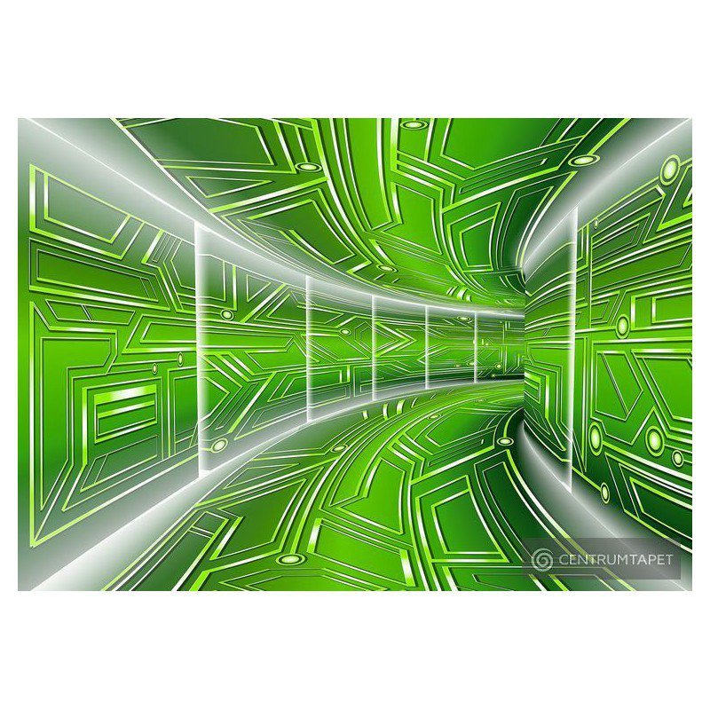 Fototapeta 10074 Zielony tunel 3D Fototapeta 10074 Zielony tunel 3D