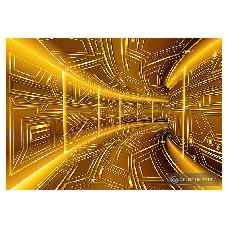Fototapeta 10082 Złoty tunel 3D Fototapeta 10082 Złoty tunel 3D