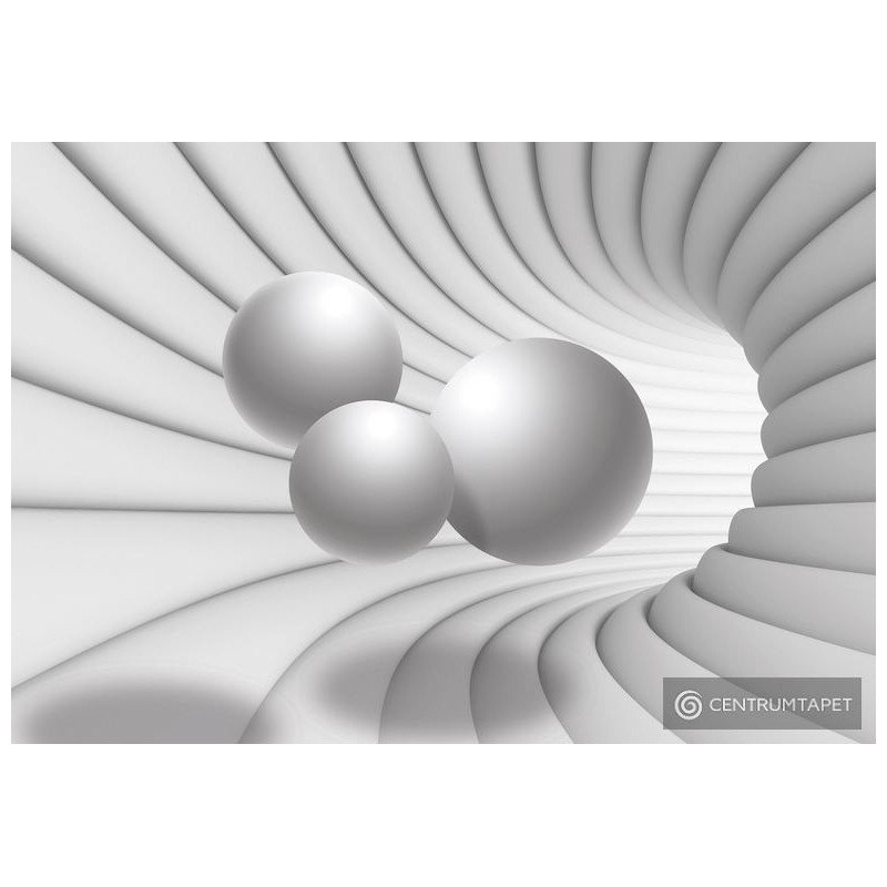 Fototapeta 10141 Biały tunel 3D Fototapeta 10141 Biały tunel 3D