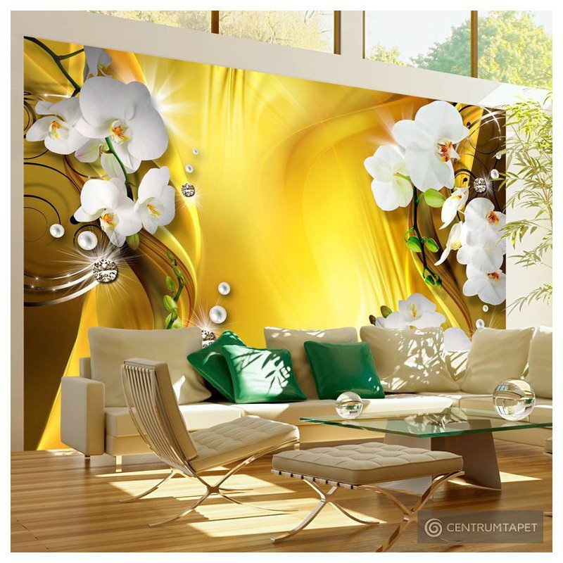 Fototapeta Orchidea w złocie b-A-0223-a-b Fototapeta Orchidea w złocie b-A-0223-a-b