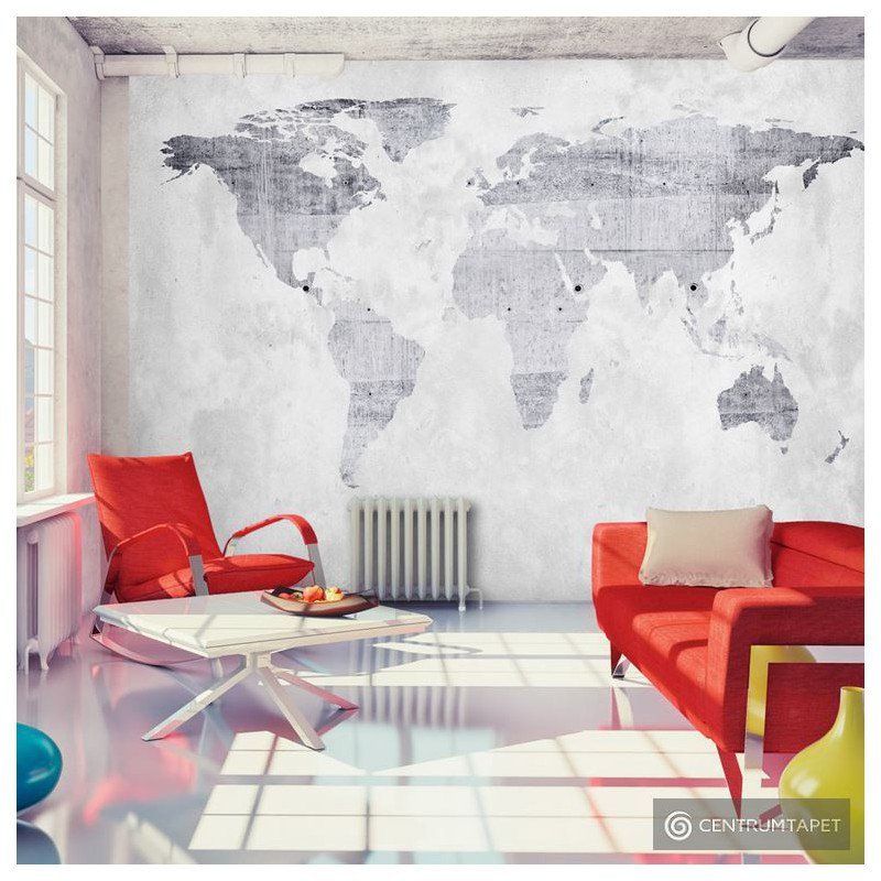 Fototapeta k-A-0015-a-b Betonowa mapa Fototapeta k-A-0015-a-b Betonowa mapa