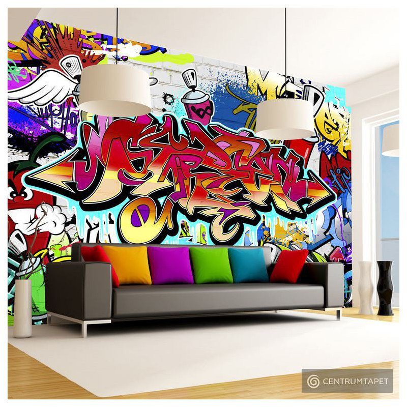 Fototapeta Street art: czerwony motyw f-A-0018-a-b