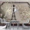 Fototapeta Vintage Paris - złoty 10110905-78