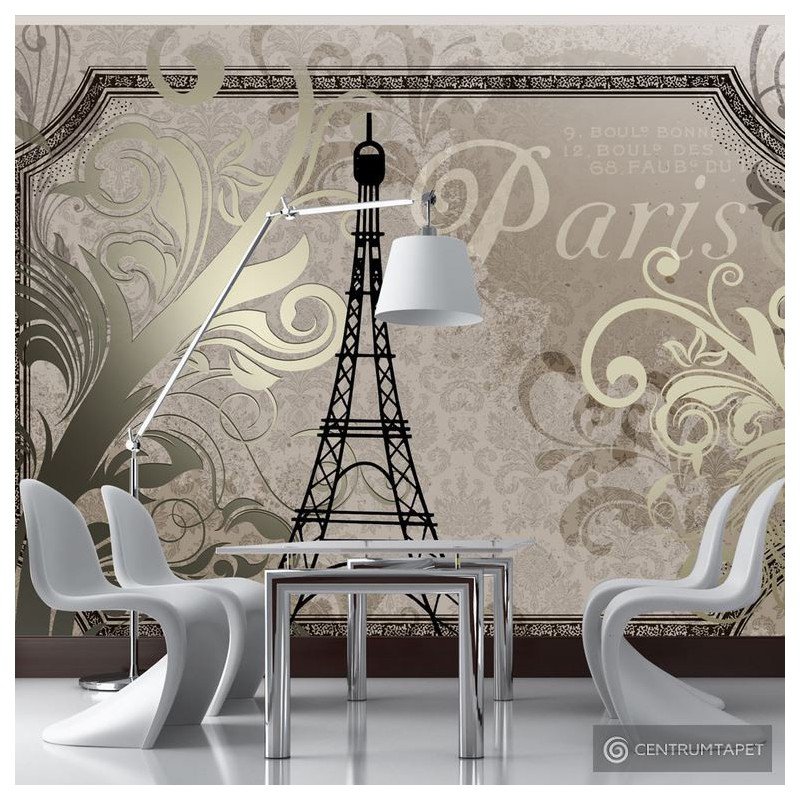 Fototapeta Vintage Paris - złoty 10110905-78