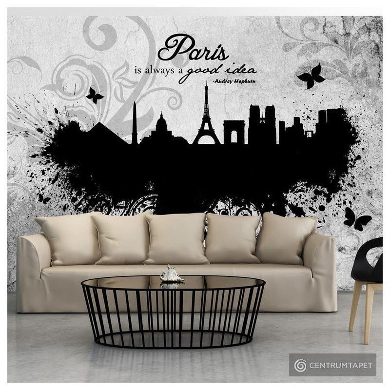 Fototapeta Paris is always a good idea - black and white 10110905-81