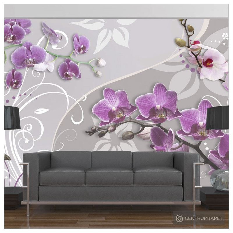 Fototapeta Lot purpurowych orchidei 10110906-32