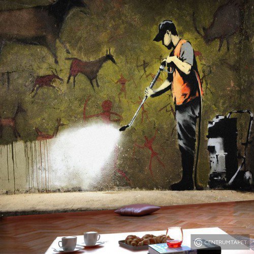Fototapeta Banksy - Cave Painting h-A-0041-a-a