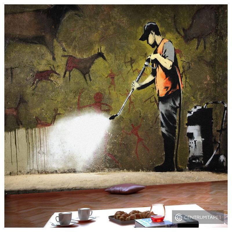 Fototapeta Banksy - Cave Painting h-A-0041-a-a