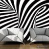 Fototapeta op art: czarno-biały 100401-22