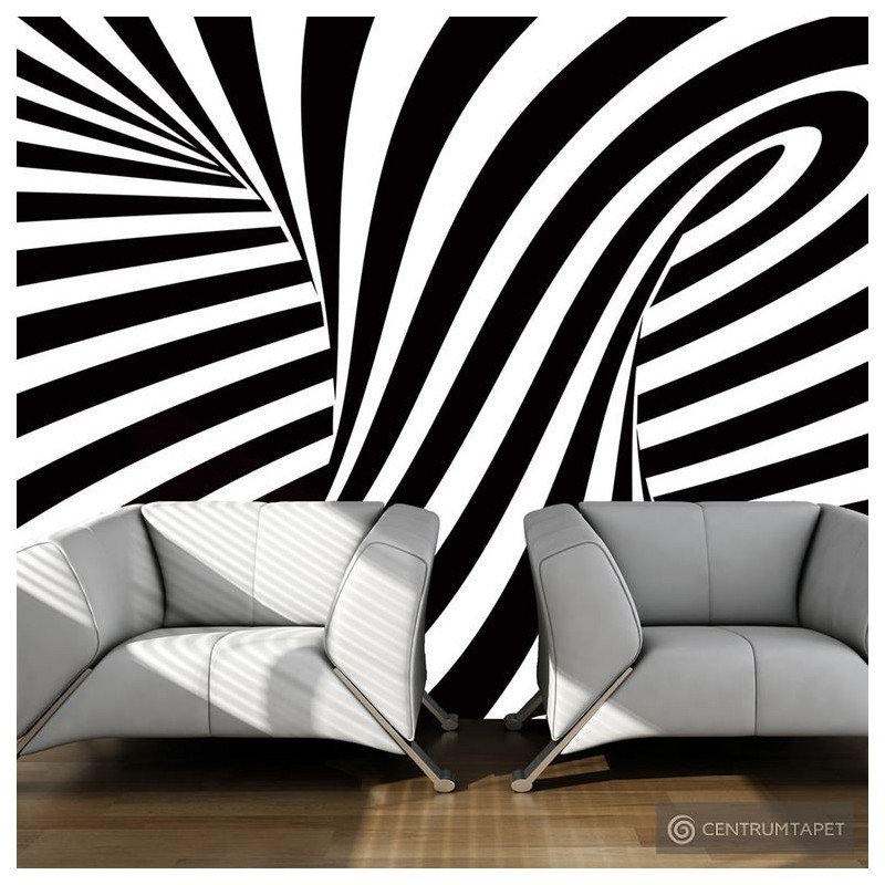 Fototapeta op art: czarno-biały 100401-22