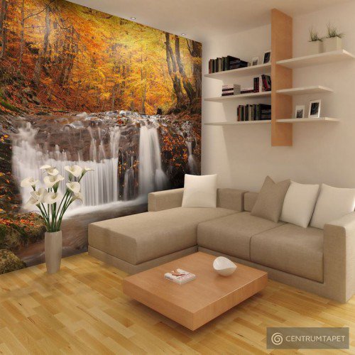 Fototapeta Autumn landscape : waterfall in forest 100403-163