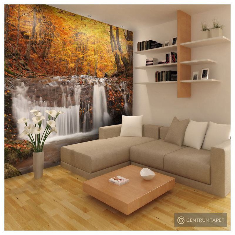Fototapeta Autumn landscape : waterfall in forest 100403-163