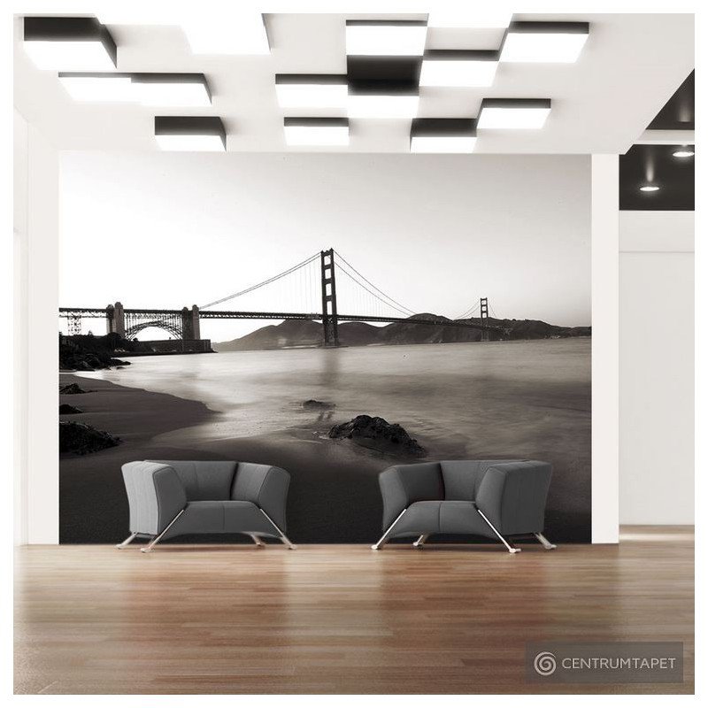 Fototapeta San Francisco: Most Golden Gate w czerni i bieli 100404-15