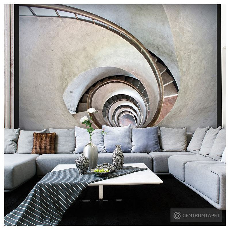 Fototapeta White spiral stairs 100404-90