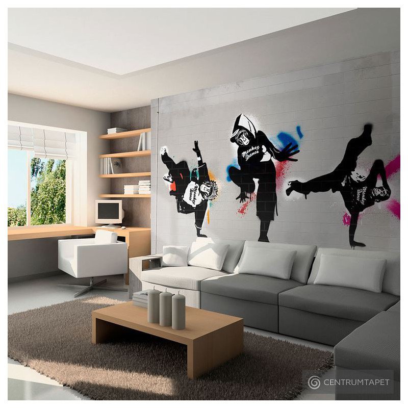 Fototapeta Monkey dance - street art 10040905-45