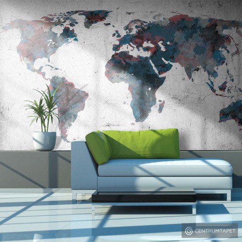 Fototapeta World map on the wall 10060910-29