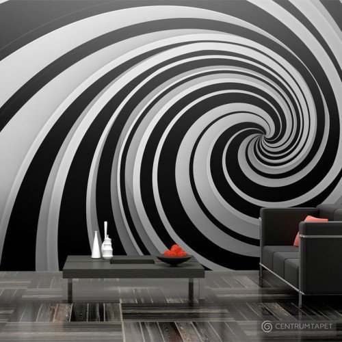 Fototapeta Black and white swirl 100701-1