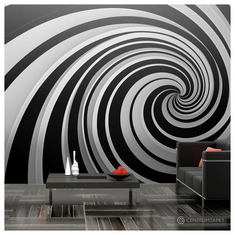 Fototapeta Black and white swirl 100701-1