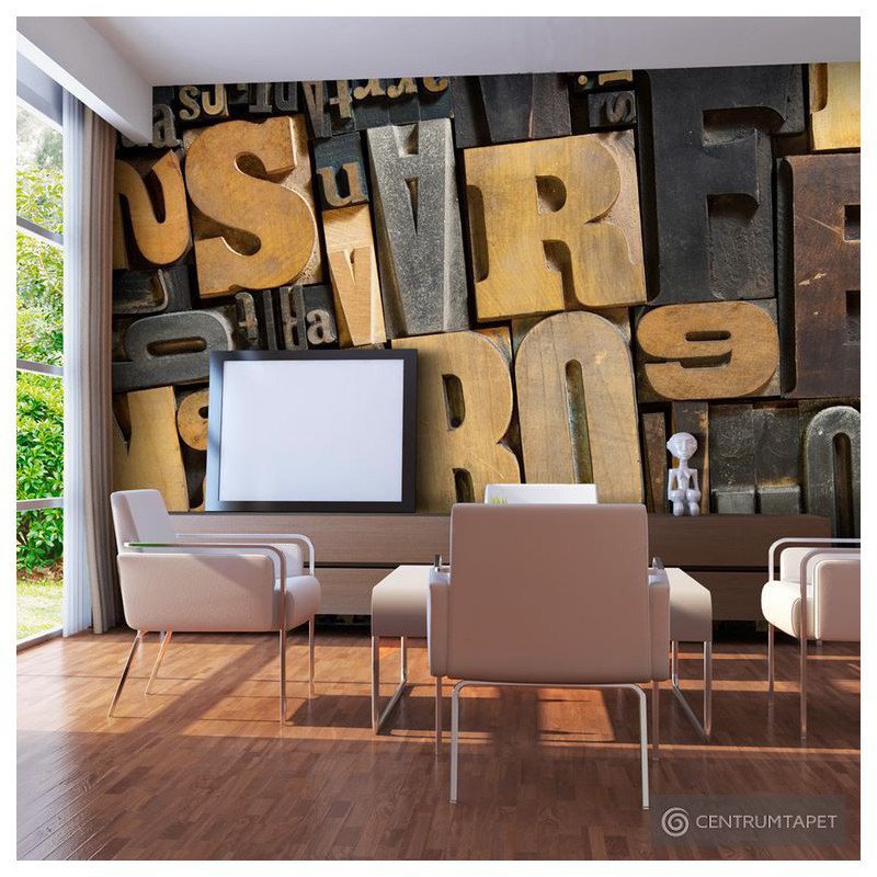 Fototapeta Litery z drewna 100705-3