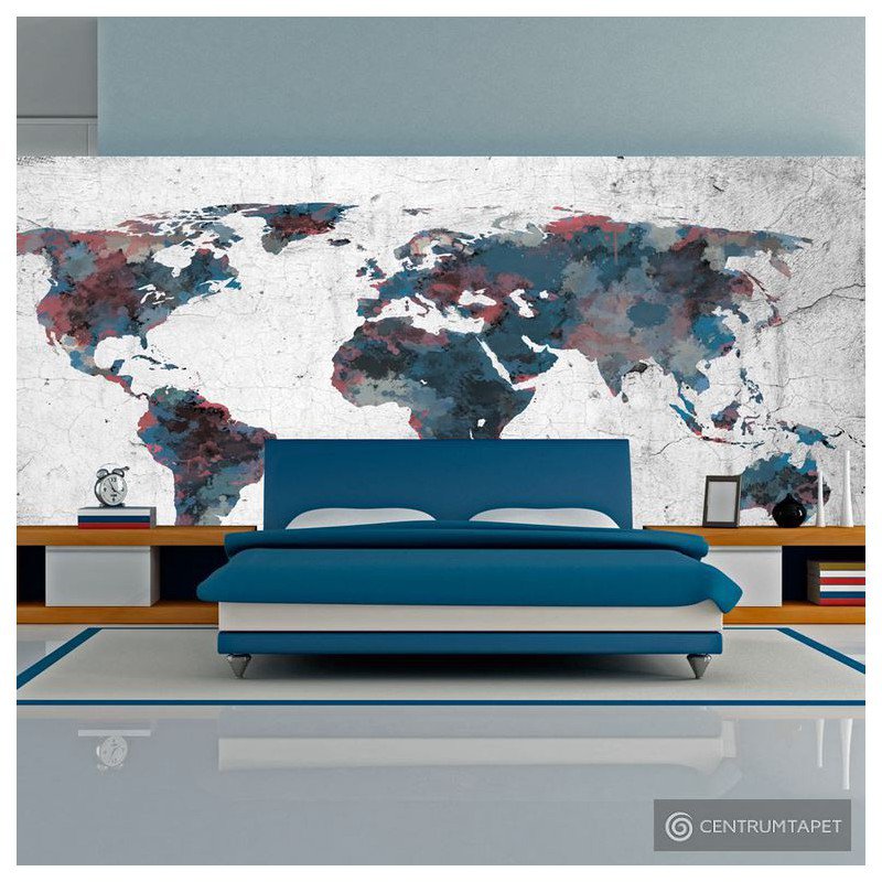 Fototapeta World map on the wall 10070910-2