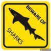 Naklejka ścienna SPN84WS Yellow Shark