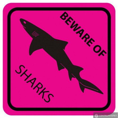 Naklejka ścienna SPN86WS Pink Shark