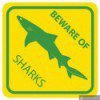 Naklejka ścienna SPN89WS Beware of Sharks