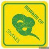 Naklejka ścienna SPN90WS Beware of Snakes