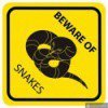 Naklejka ścienna SPN92WS Green Beware of Snakes