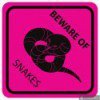 Naklejka ścienna SPN94WS Pink Beware of Snakes