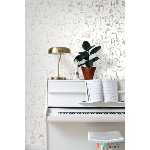 Tapeta 139146 Black & White with a splash of gold Esta Home