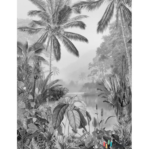 Fototapeta R2-008 Lac Tropical Black & White