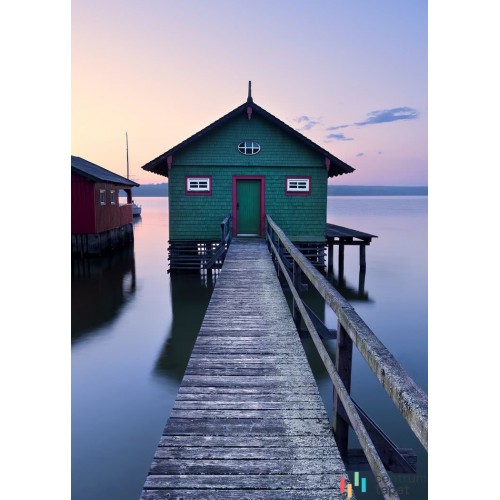 Fototapeta SHX4-019 Das grüne Bootshaus