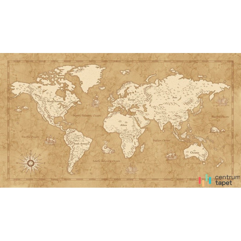 Fototapeta IAX10-0027 Vintage World Map