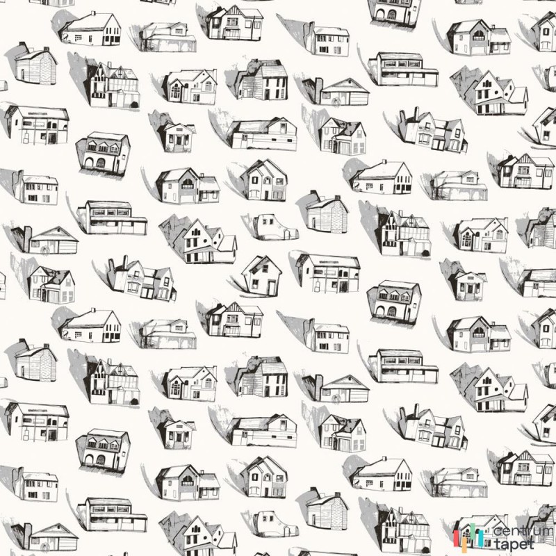 Tapeta Housesblackgreycream Erica Wakerly Erica Wakerly Tapeta Housesblackgreycream Erica Wakerly Erica Wakerly