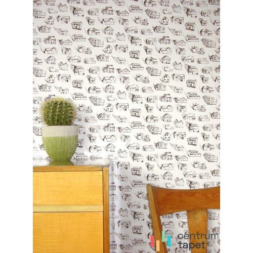 Tapeta Housesblackgreycream Erica Wakerly Erica Wakerly