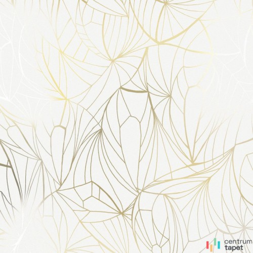 Tapeta Leafgoldwhite Erica Wakerly Erica Wakerly