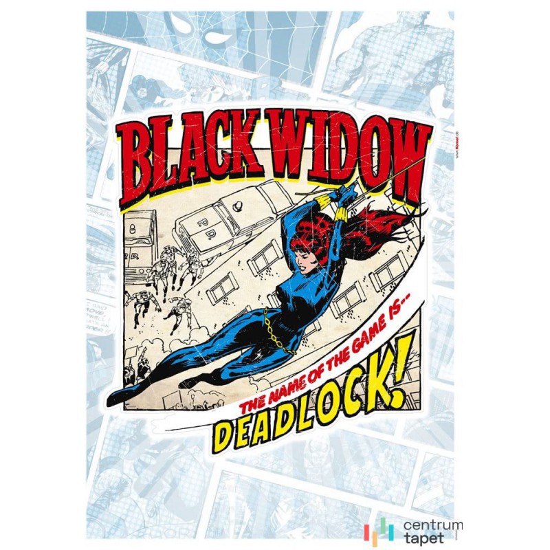 Naklejka na ścianę Black Widow Comic Classic 1 Naklejka na ścianę Black Widow Comic Classic 1