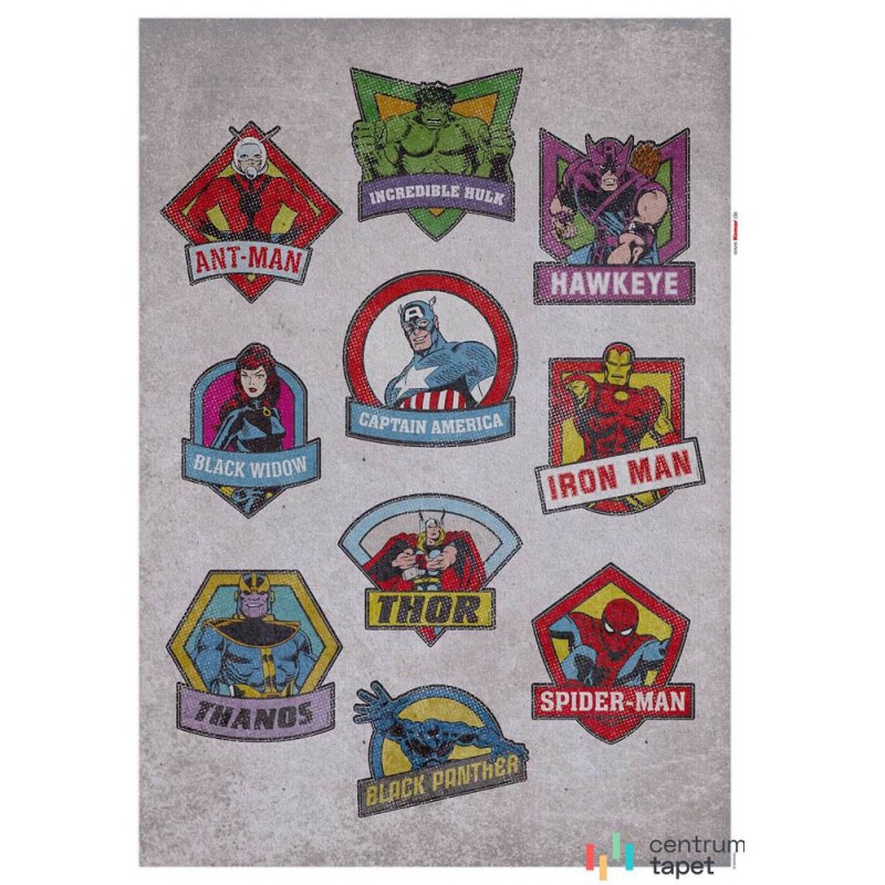 Naklejki na ścianę Avengers Badges 1 Naklejki na ścianę Avengers Badges 1