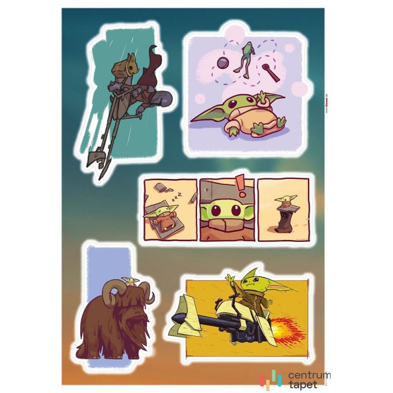 Naklejki na ścianę Mandalorian Funny Grogu 1 Naklejki na ścianę Mandalorian Funny Grogu 1