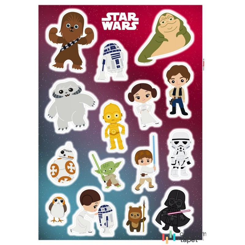 Naklejki na ścianę Star Wars Little Heroes 14095h Naklejki na ścianę Star Wars Little Heroes 14095h