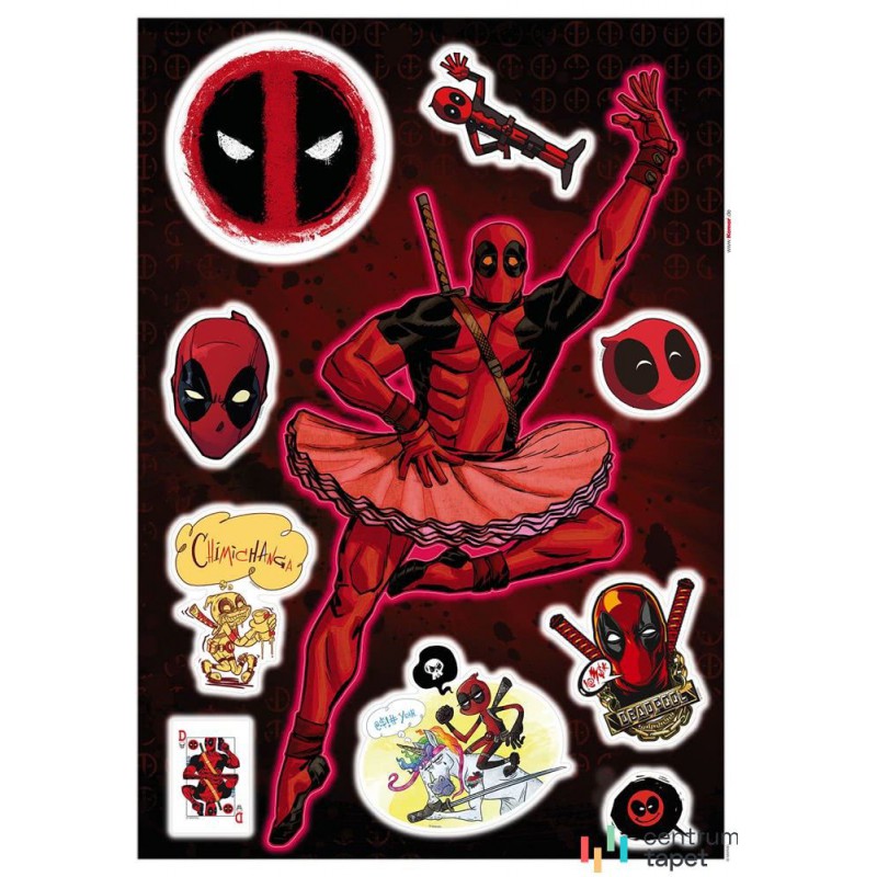 Naklejki na ścianę Deadpool Derppool 14111h Naklejki na ścianę Deadpool Derppool 14111h