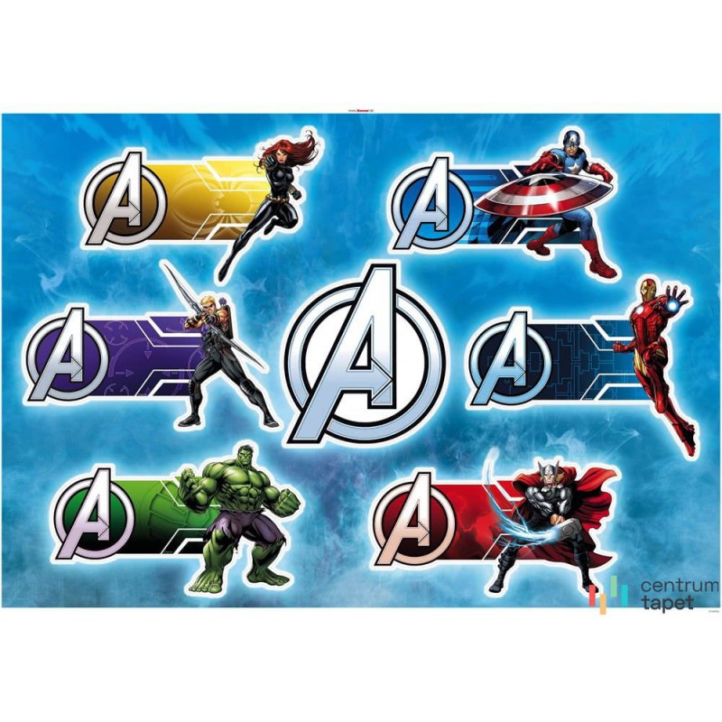 Naklejki na ścianę Avengers Plates 14734h Naklejki na ścianę Avengers Plates 14734h