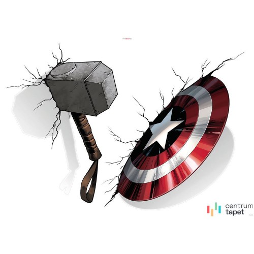 Naklejki na ścianę Avengers Hammer & Shield 14743h